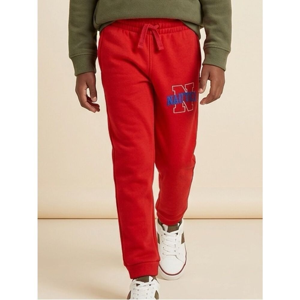 NWT Nautica Toddler Unisex Red Jogger Sweatpants - Size 4T